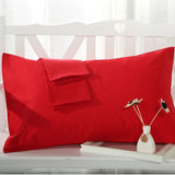 Taie d'oreiller 48x74 en coton doux et confortable rouge