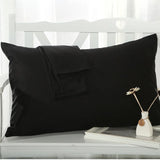 Taie d'oreiller 48x74 en coton doux et confortable noir