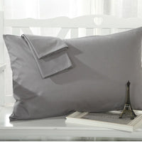 Taie d'oreiller 48x74 en coton doux et confortable gris