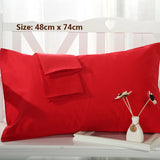 Taie d'oreiller 48x74 en coton doux et confortable rouge