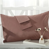 Taie d'oreiller 48x74 en coton doux et confortable marron