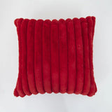 taie d'oreiller en peluche rouge