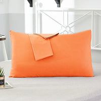 taie d'oreiller en pur coton orange