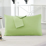 taie d'oreiller en pur coton vert fluo