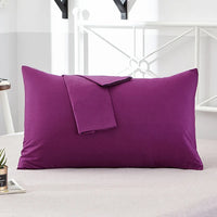 taie d'oreiller en pur coton violet