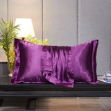 taie d'oreiller en satin joyeux violet