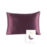 taie d'oreiller en soie de murier violet avec fermeture eclair